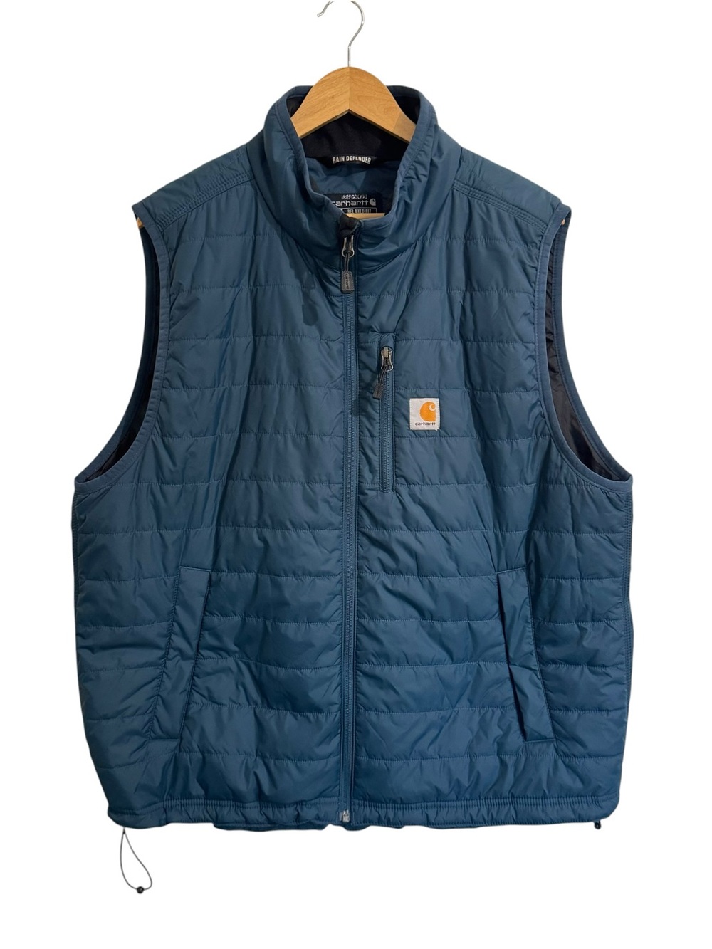 Carhartt Mens XL Rain Defender Relax Fit Lightweight Gilliam Vest Cordura Blue